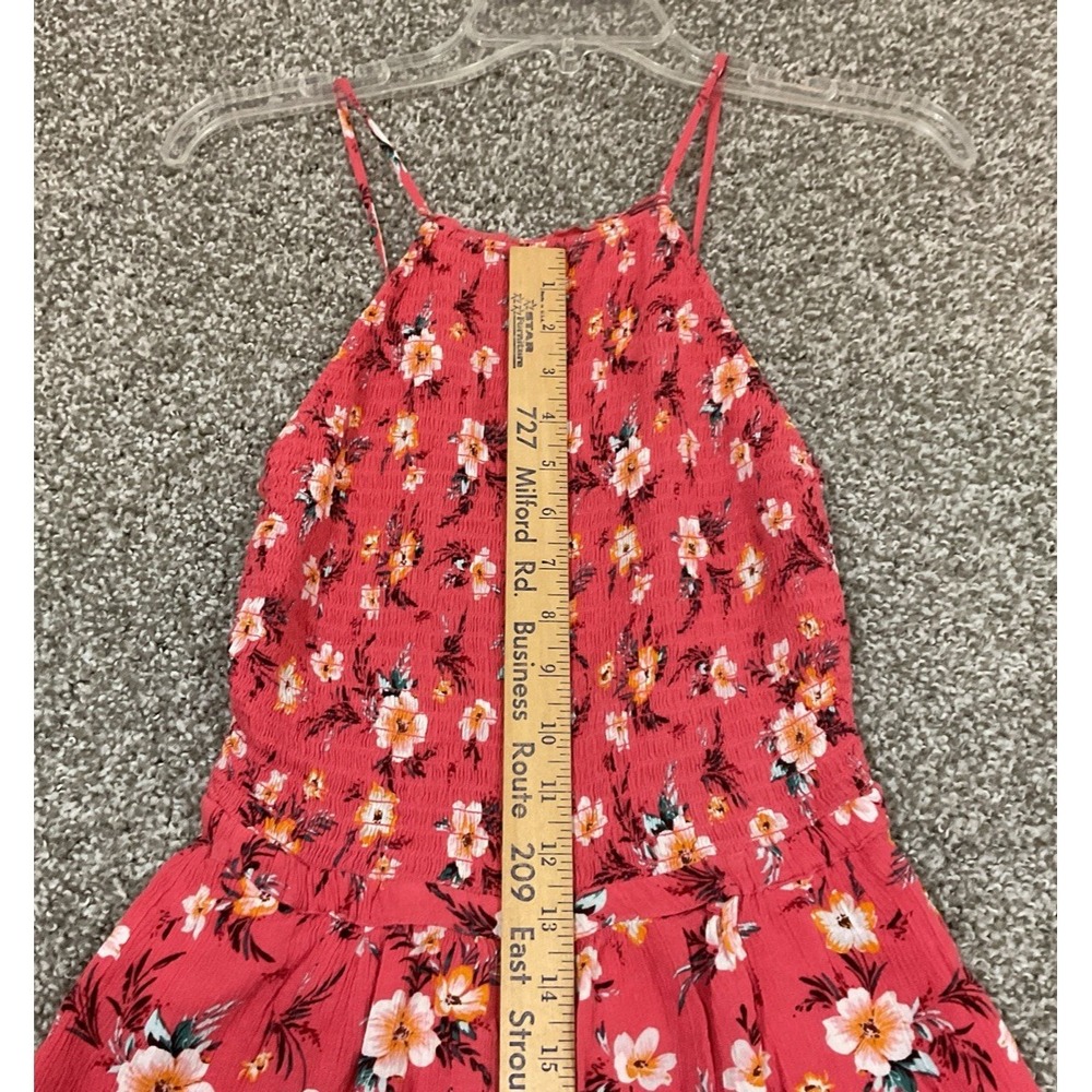 American Eagle‎ Floral Poppy Halter Dress Dark Pink Boho festival beach XS Sz 6 - Picture 4 of 6